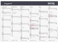 Mayland 2025 kontorkalender A5 Moderne 21x15cm 25058050