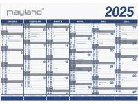 Mayland 2025 Kæmpekalender i plast 2x6 måneder 100x70cm 25065400