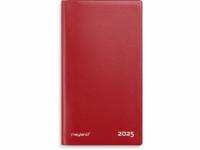 Mayland 2025 Index Planner 8,8x16,6cm vinyl rød 25090010