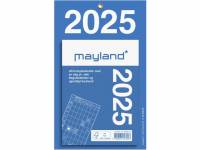 Mayland 2025 kontorafrivningskalender med bagsidetekst 25253000