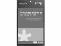 Mayland 2025 kæmpeafrivningskalender med bagsidetekst genbrugskarton