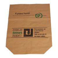Affaldssække papir 700x950x250mm 2-lags vådstærk brun 