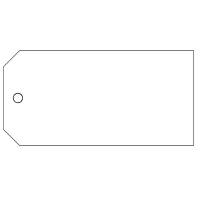 Manillamærker PP plast 60x120mm vandfast hvid