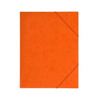 Office elastikmappe med 3 klapper i karton FSC orange