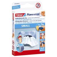 Tesa Powerstrips Small dobbeltklæbende 14 strips hvid