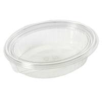 Plastbakke m/hængsl.låg 50stk oval 760ml 204x166x52mm 97012