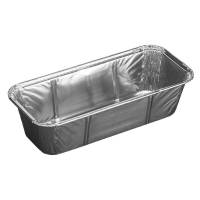 Aluminiumsform til leverpostej 610ml 204 x 92 x 49mm  sort-sølv