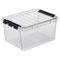Plastikkasse Smart Store 15 liter 40x30x19cm med låg klar