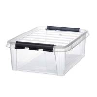 Plastkasse Smart Store 24 liter 50x39x18cm med låg klar