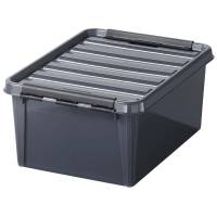 Plastkasse Smart Store 15 liter 40x30x19cm med låg grå