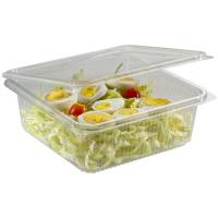Plastbakke m/hængslet låg PET 182x142x55mm 750g 400stk/ka