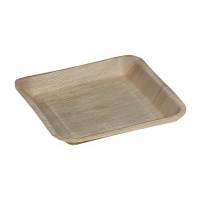 Palmeblad tallerken bionedbrydelig 24x24cm brun