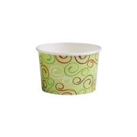 Isbæger Luksus pap 100ml (3oz) Ø74x49mm med mønster