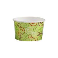 Isbæger Luksus pap 150ml (5oz) Ø86x50mm med mønster