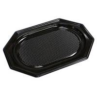 Cateringfad plast 35x25cm oval A-PET sort