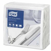 Tork Soft middagsserviet 3-lags 39x39cm hvid, 1200 stk