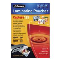 Fellowes lamineringslommer 65x95mm 125mic blank