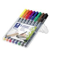 Staedtler Lumocolor F 0,6mm 318WP-8 permanent, sæt a 8 farver