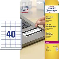 Avery L6145-20 laseretiketter NoPeel CO2 neutral 45,7x25,4mm