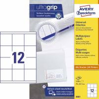 Avery 3661 universaletiketter med Ultragrip 67,7x70mm