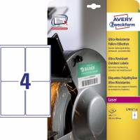 Avery L7915-10  laseretiket Ekstremt slidstærke 99,1x139mm