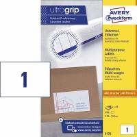 Avery 6135 universaletiketter A5 med Ultragrip 210x148mm