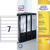 Avery selvklæbende rygetiket 192x38mm L4760-25 hvid
