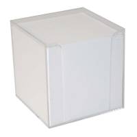 Kubusdispenser med 700 ark 9,5x9,5x9,5 cm klar plast