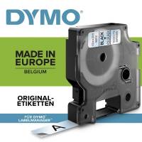 Dymo labeltape D1 6mm 43610 S0720770 sort på klar