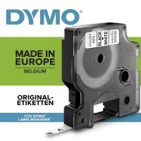 Dymo labeltape D1 6mm 43613 S0720780 sort på hvid