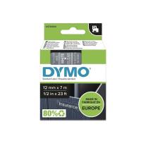 Dymo labeltape D1 12mm 45020 S0720600 hvid på klar