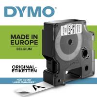 Dymo labeltape D1 19mm 45803 S0720830 sort på hvid