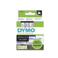 Dymo labeltape D1 24mm 53710 S0720920 sort på klar