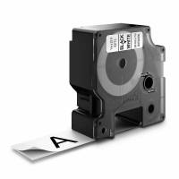 Dymo labeltape D1 24mm 53713 S0720930 sort på hvid