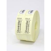 Entrebillet gul nr.54 30x63mm 1000 stk gul