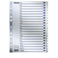 Esselte register PP A4 A-&Aring; med kartonforside hvid