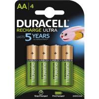 Duracell batteri genopladelig AA 2400mAh, 4 stk pakning