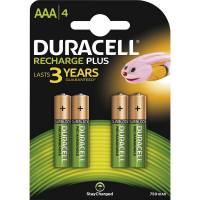 Duracell genopladelig AAA batterier, 750mAh 4 stk