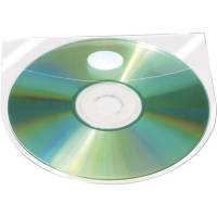 BNT selvklæbende CD-lomme med klap 127x127mm
