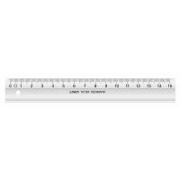 Linex skolelineal 1015M i glasklar plast 15cm 