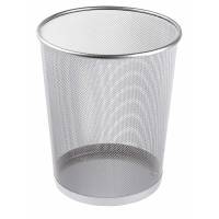 Office papirkurv tråd metal 18 liter sølv