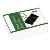 Office papirklemme Foldback 19mm sort stål