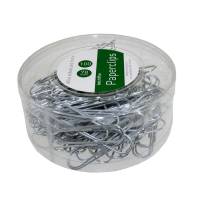Office papirclips 78mm blanke uden riller, 100 stk