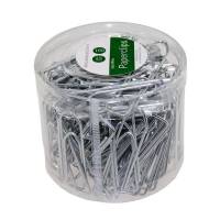 Office papirclips 45mm blanke, 100 stk
