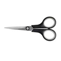 Office saks 125mm med soft gummi greb sort