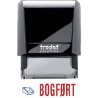Stempel Trodat Printy 4912 blå/rød tekst bogført