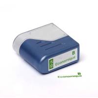 Deskmate stempel "B Economique" med grøn tekst