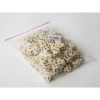 Rafle terninger 16mm creme
