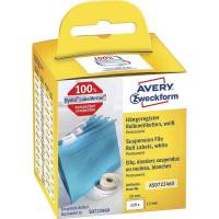 Avery etiketter til hængemappe permanent klæb 50x12mm