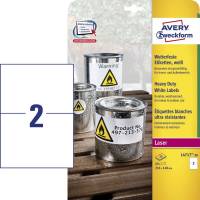 Avery stærke etiketter 210x148mm CO2 neutrale L4717-20 hvid